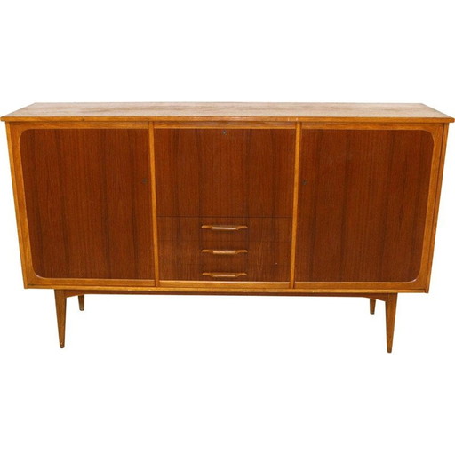 Credenza vintage in teak e quercia, Svezia 1960