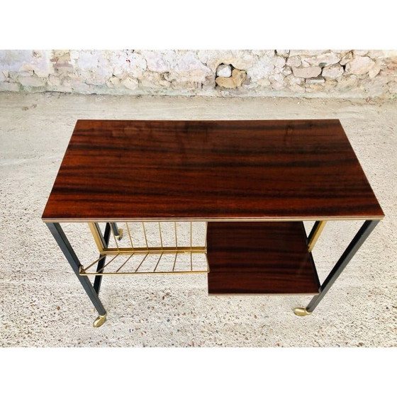 Image 1 of Vintage console with storage on wheels, 1970