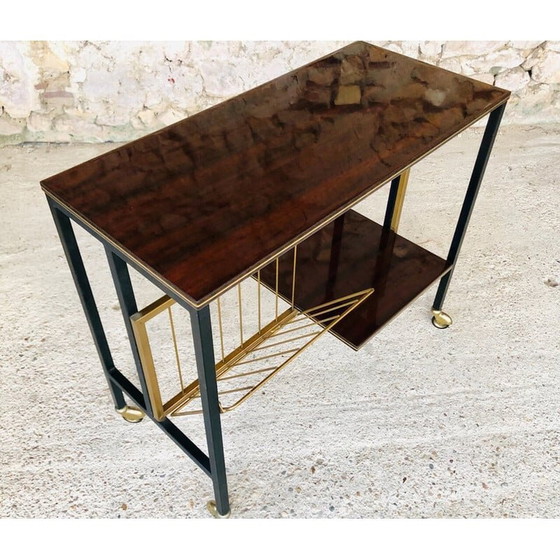 Image 1 of Vintage console with storage on wheels, 1970