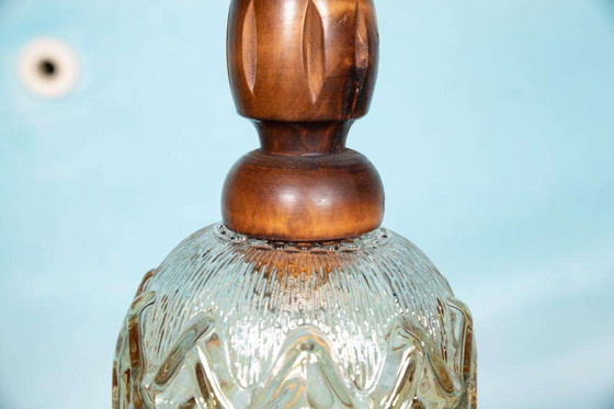 Image 1 of Brutalist glass pendant lights 70s, vintage Swedish pendant