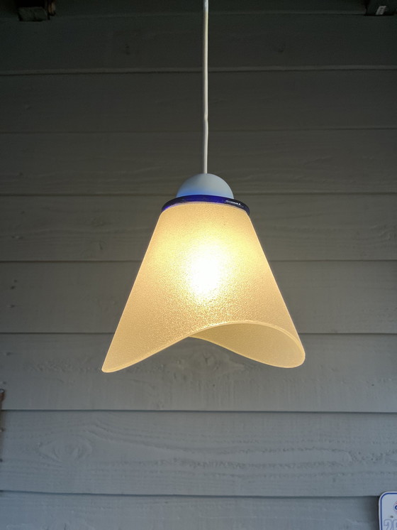 Image 1 of Vintage Glass Space Age Hanging Lamp