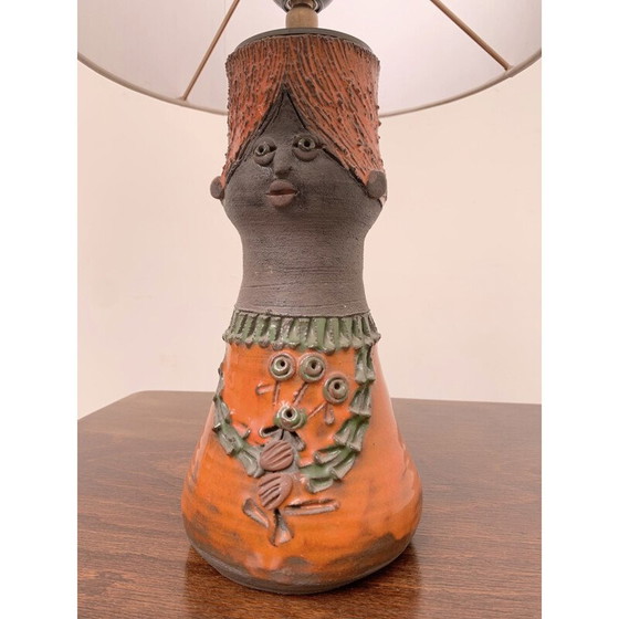 Image 1 of Lampada da tavolo vintage in ceramica di Thérèse Bataille Dour, Belgio