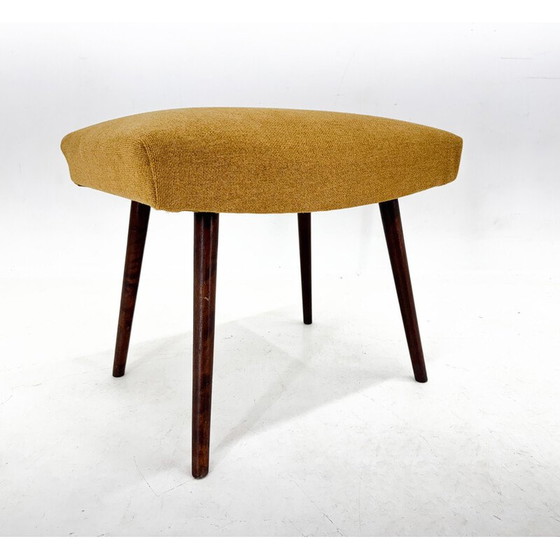 Image 1 of Vintage wooden stool, Czechoslovakia 1970