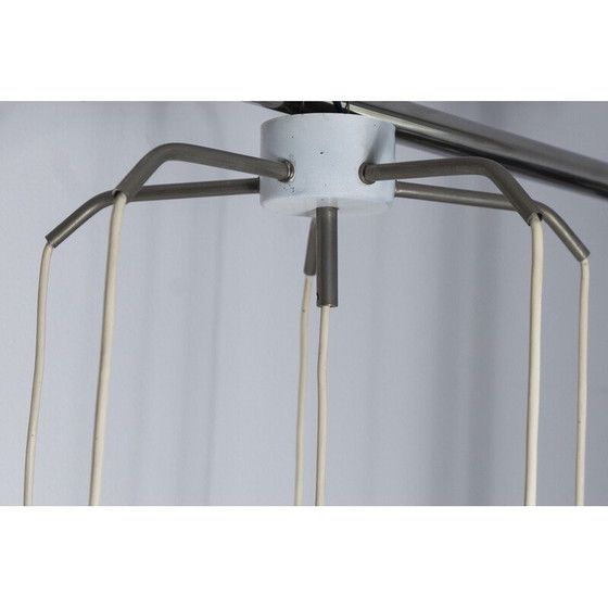 Image 1 of Vintage waterfall chandelier in smoked glass with 6 water drops, 1960