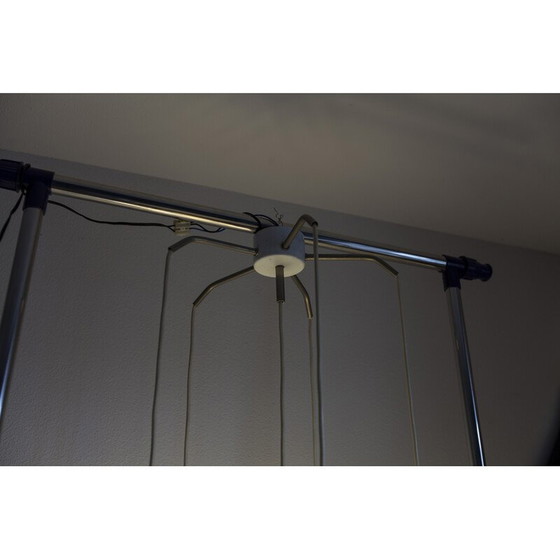 Image 1 of Vintage waterfall chandelier in smoked glass with 6 water drops, 1960