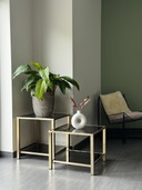 2x Belgo Chrom gold plated coffee tables
