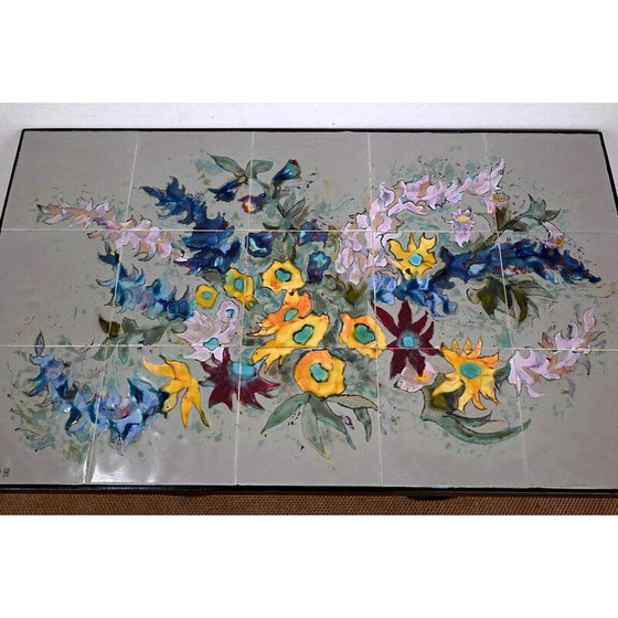 Image 1 of Vintage wrought iron coffee table by Isabelle Delcourt, 1960