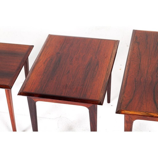 Vintage rosewood nesting tables, Denmark 1960