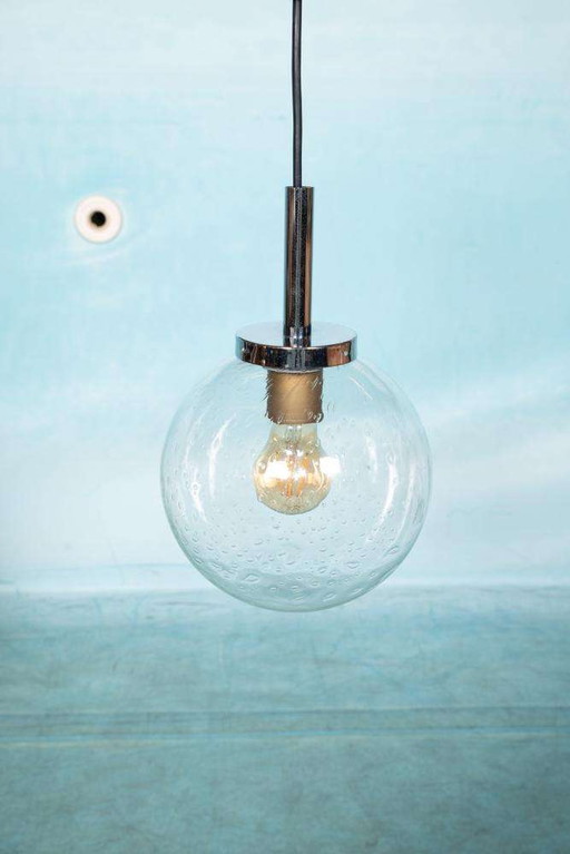 Space age drop glass globe lamp, vintage design globe lamp