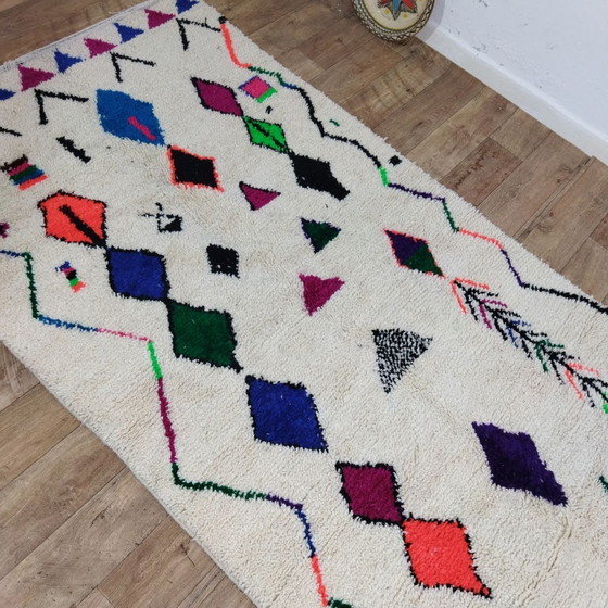 Image 1 of Moroccan Berber carpet in multicolored wool - Tappeto Berbero Marocchino Multicolore In Lana