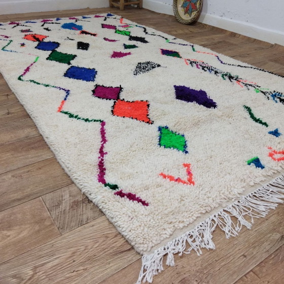 Image 1 of Moroccan Berber carpet in multicolored wool - Tappeto Berbero Marocchino Multicolore In Lana