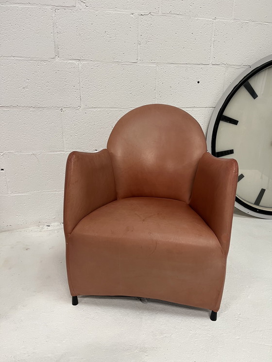 Image 1 of Set Of 2 Postmodern Leather Armchairs