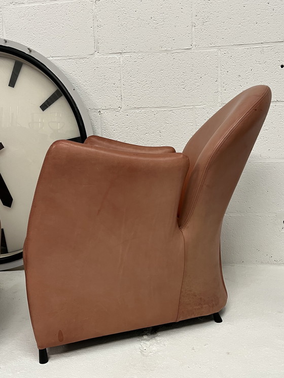 Image 1 of Set Of 2 Postmodern Leather Armchairs