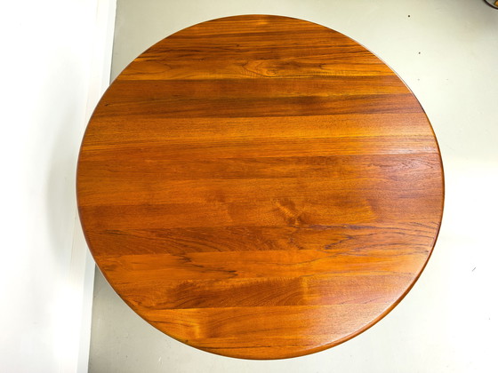 Image 1 of Danish Round Extendable Dining Table in Teak by Korup, 1980s