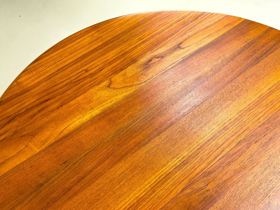 Image 1 of Danish Round Extendable Dining Table in Teak by Korup, 1980s