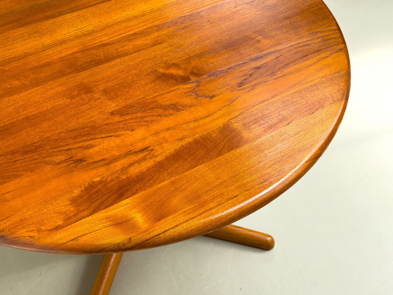 Image 1 of Danish Round Extendable Dining Table in Teak by Korup, 1980s