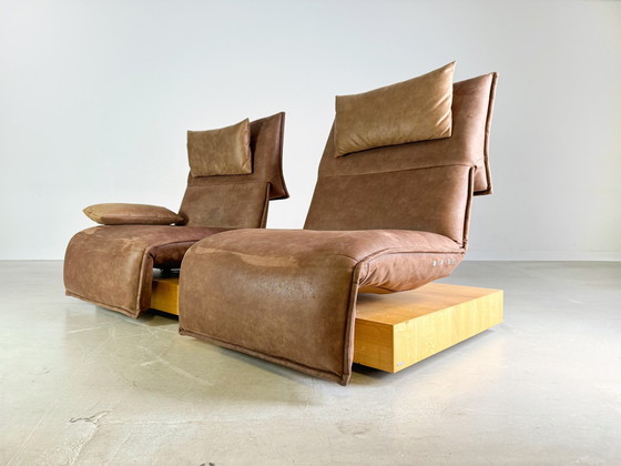 Image 1 of Sofa Couch Koinor two-seater Edit 3 beamed oak suede 210Cm