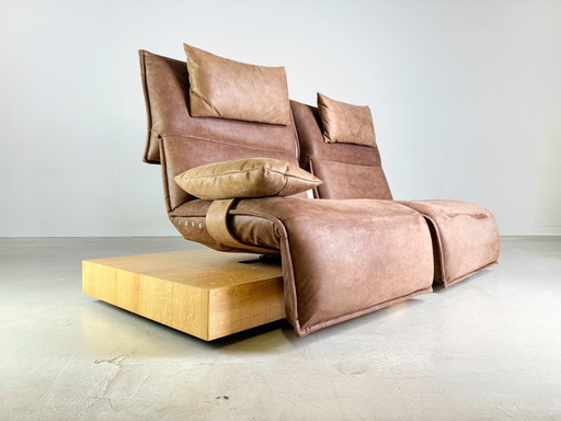 Sofa Couch Koinor two-seater Edit 3 beamed oak suede 210Cm