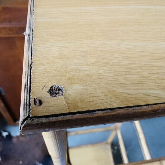 Image 1 of Rattan and glass vintage shelf