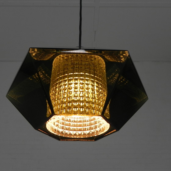 Image 1 of Diamond pendant lamp by Carl Fagerlund for Orrefors, 1960s