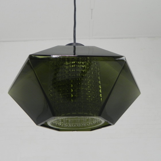 Image 1 of Diamond pendant lamp by Carl Fagerlund for Orrefors, 1960s