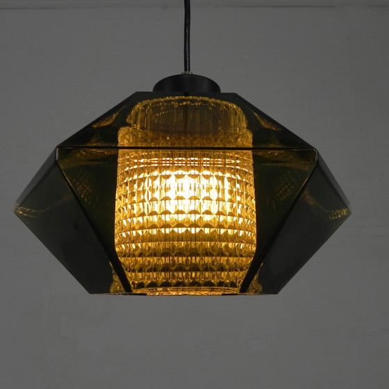 Image 1 of Diamond pendant lamp by Carl Fagerlund for Orrefors, 1960s