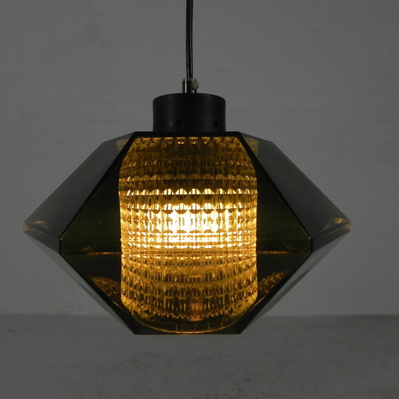 Image 1 of Diamond pendant lamp by Carl Fagerlund for Orrefors, 1960s