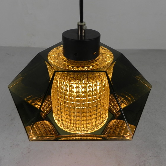 Image 1 of Diamond pendant lamp by Carl Fagerlund for Orrefors, 1960s