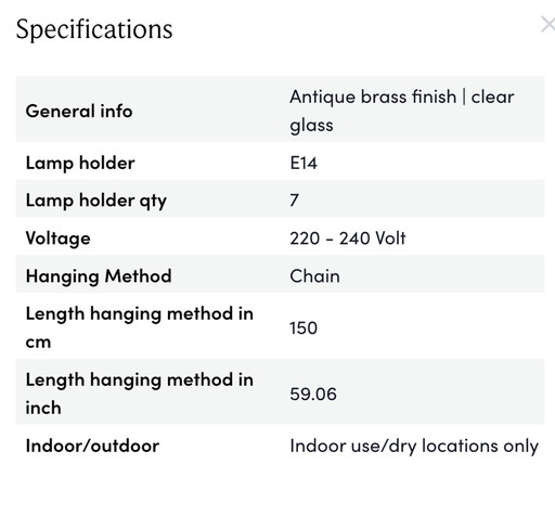 Eichholtz Lustre Yara - S