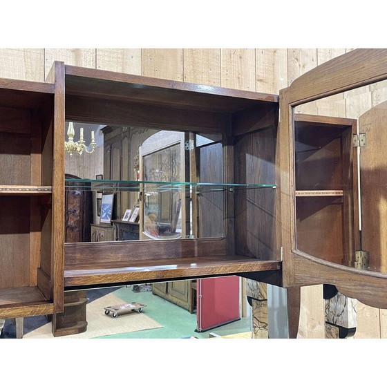 Image 1 of Vintage Art Deco sideboard in oak and marble