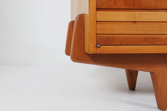 Image 1 of Mid-Century French Sideboard In Full Cherry Wood, 1950