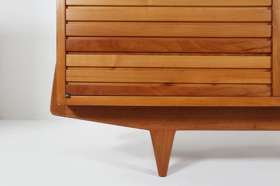 Image 1 of Mid-Century French Sideboard In Full Cherry Wood, 1950