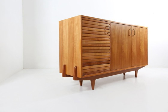 Image 1 of Mid-Century French Sideboard In Full Cherry Wood, 1950