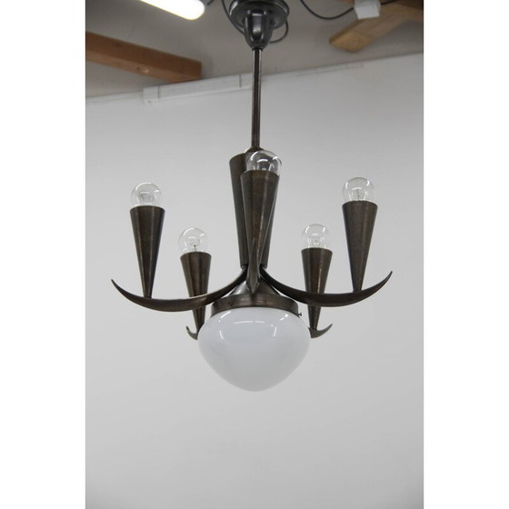 Image 1 of Vintage cubistic chandelier by Ias, 1910s