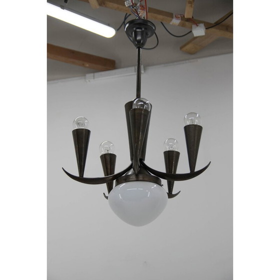 Image 1 of Vintage cubistic chandelier by Ias, 1910s