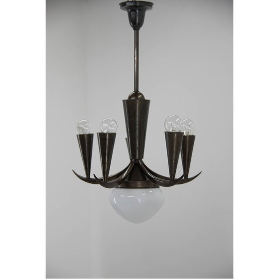 Image 1 of Vintage cubistic chandelier by Ias, 1910s