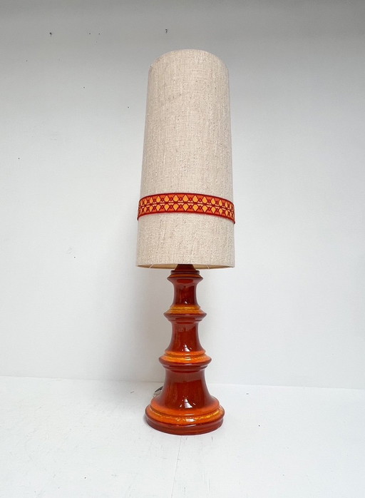 Ceramic Fat Lava Hustadt Leuchten Floor Lamp, 1970'S