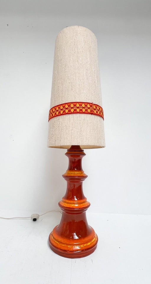 Ceramic Fat Lava Hustadt Leuchten Floor Lamp, 1970'S