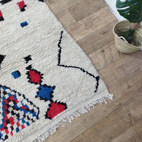 Image 1 of Handmade Berber carpet in multicolored wool - Handgefertigter Berberteppich Mehrfarbig Wolle