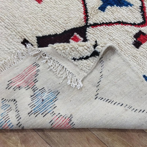 Image 1 of Handmade Berber carpet in multicolored wool - Handgefertigter Berberteppich Mehrfarbig Wolle