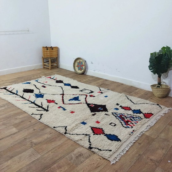 Image 1 of Handmade Berber carpet in multicolored wool - Handgefertigter Berberteppich Mehrfarbig Wolle