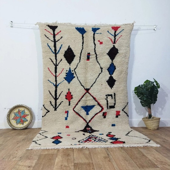 Image 1 of Handmade Berber carpet in multicolored wool - Handgefertigter Berberteppich Mehrfarbig Wolle