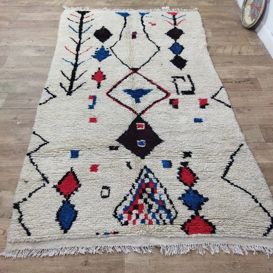 Image 1 of Handmade Berber carpet in multicolored wool - Handgefertigter Berberteppich Mehrfarbig Wolle