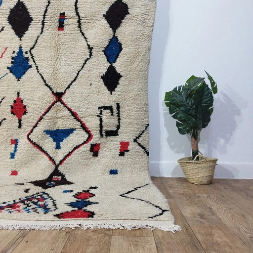 Handmade Berber carpet in multicolored wool - Handgefertigter Berberteppich Mehrfarbig Wolle