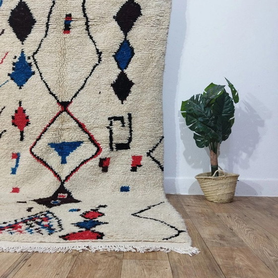 Image 1 of Handmade Berber carpet in multicolored wool - Handgefertigter Berberteppich Mehrfarbig Wolle