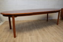 Table ovale vintage avec 2 rallonges 1960 Suède