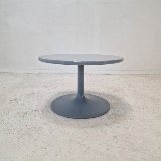 Image 1 of Vintage "Circle" round coffee table in white wood and metal by Pierre Paulin for Artifort, 1970