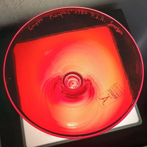 Jarrón Memphis posmoderno vintage de Formia, década de 1985