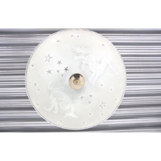 Image 1 of Vintage glass pendant lamp by Erik Kinell for Glössner, Sweden 1940