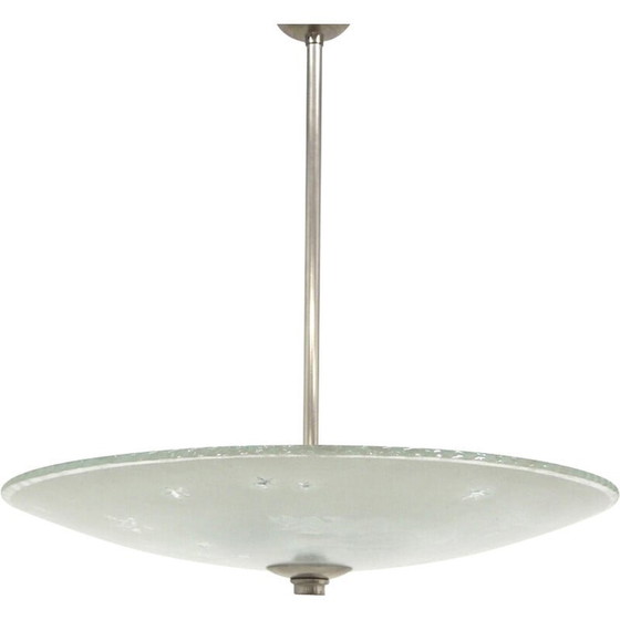 Image 1 of Vintage glass pendant lamp by Erik Kinell for Glössner, Sweden 1940